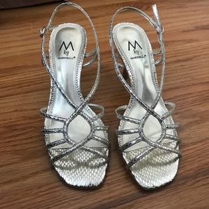 M by Marinelli gold strappy heels sandals